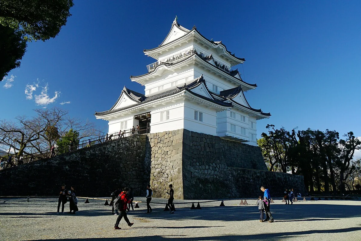 The reconstructed keep on its stone base at Odawara Castle