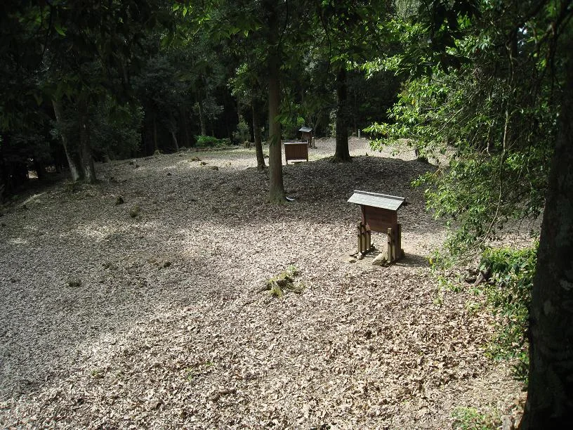 A wooded enclosure at Yoshida-Koriyama Castle